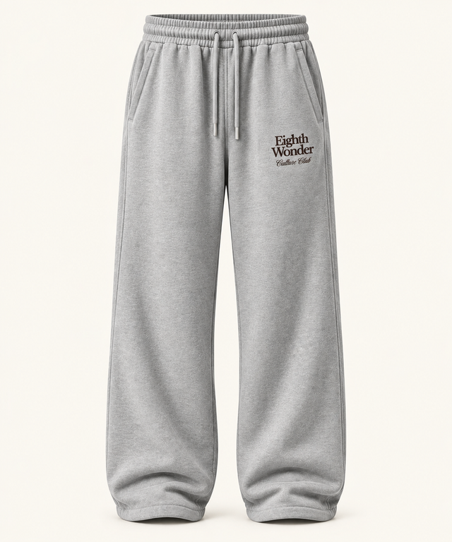 The Sweatpant in Driftwood Grey, front view