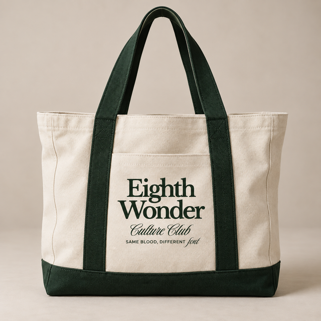 The Tote with the Eighth Wonder Culture Club logo