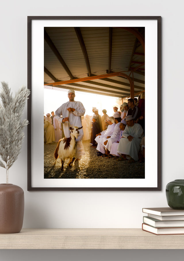 Generational Traditions shown framed on a shelf. Frame and passepartout are not included.