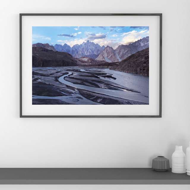 The Giants shown framed on a shelf. Frame and passepartout are not included.