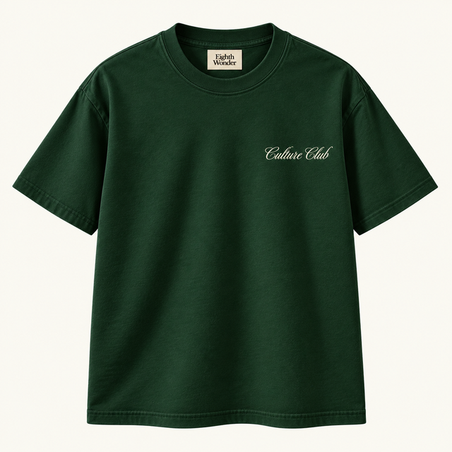 The T-Shirt in Alpine Green, front view