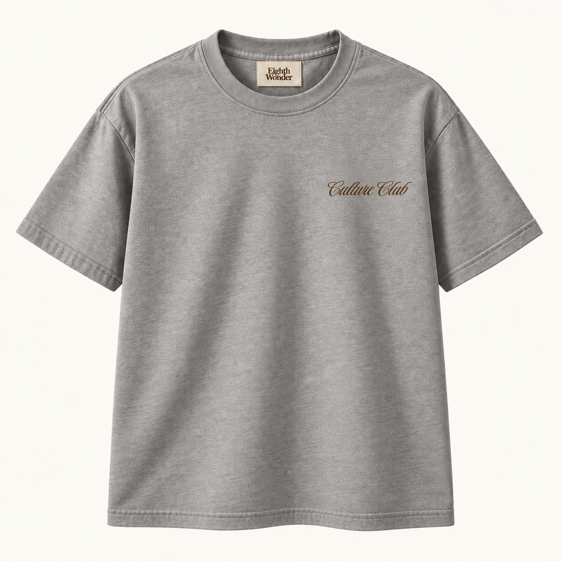 The T-Shirt in Driftwood Grey, front view