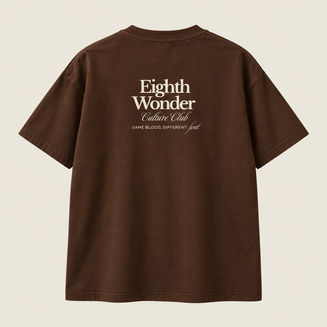 The T-Shirt in Karakoram Brown, back view